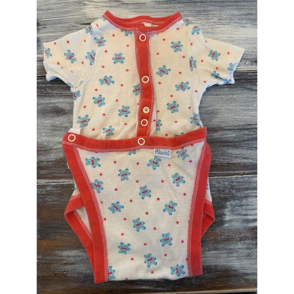 Vintage Pilucho Baby Bodysuit with Bears Size Small Up to 15lbs Snap Up - Picture 1 of 3